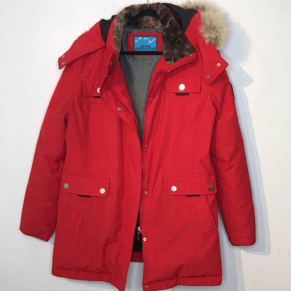 Artic expedition down fur trim winter outdoor coat - Picture 14 of 16